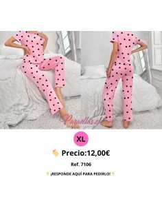 Conjunto de pijama rosa de camiseta