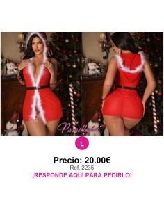 Conjunto de 3 piezas de camisón sexy de Navidad