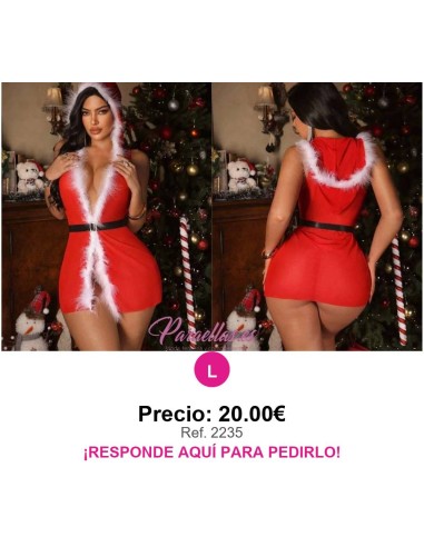 Conjunto de 3 piezas de camisón sexy de Navidad