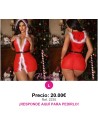 Conjunto de 3 piezas de camisón sexy de Navidad