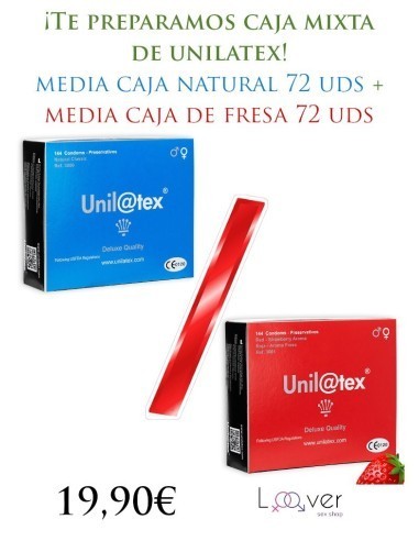 CAJA MIXTA UNILATEX - MITAD FRESA, MITAD NATURAL