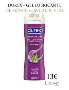 DUREX - GEL LUBRICANTE DE MASAJE SUAVE ALOE VERA 200 ML