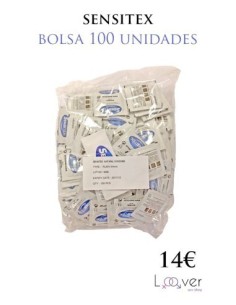100 PRESERVATIVOS SENSITEX BLANCOS EN BOLSA