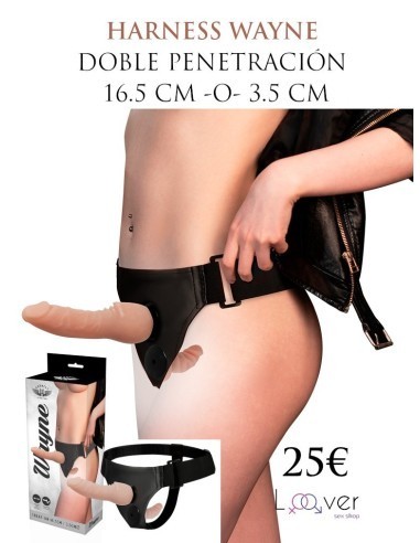 HARNESS ATTRACTION - WAYNE DOBLE PENETRACIÓN 16.5 CM -O- 3.5 CM