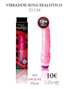 VIBRADOR ROSA REALISTICO 23 CM