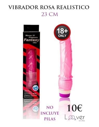 VIBRADOR ROSA REALISTICO 23 CM