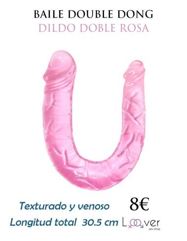 BAILE - DOUBLE DONG DILDO DOBLE ROSA