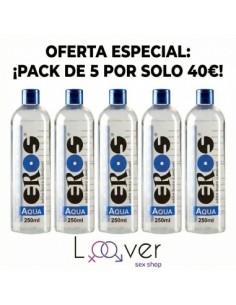 OFERTA ESPECIAL  PACK DE 5 LUBRICANTES EROS DE 250ML