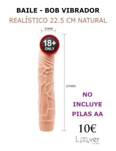 BAILE - BOB VIBRADOR REALÍSTICO 22.5 CM NATURAL