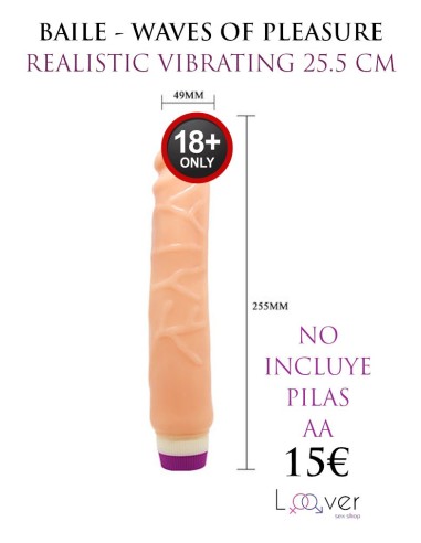 BAILE - WAVES OF PLEASURE REALISTIC VIBRATING 25.5 CM