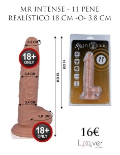 MR INTENSE - 11 PENE REALÍSTICO 18 CM -O- 3.8 CM