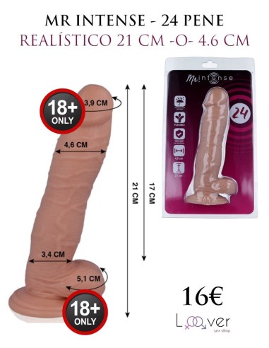 MR INTENSE - 24 PENE REALÍSTICO 21 CM -O- 4.6 CM