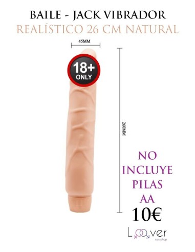 BAILE - JACK VIBRADOR REALÍSTICO 26 CM NATURAL