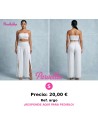 Conjunto blanco largo top strapless