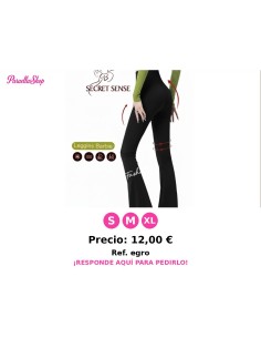 Leggings tipo campana “Barbie” de tela gruesa reductora – LEGGINGS NEGRO CAMPANA