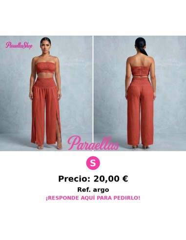 Conjunto terracota largo top strapless