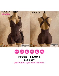 Mono de verano de unicolor con textura para mujer
