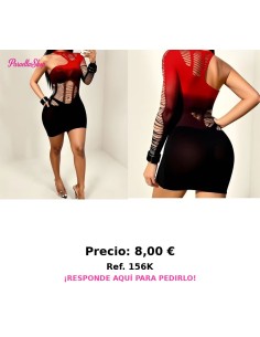 Vestido malla negro sin bikini