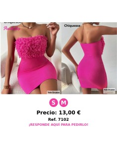 Vestido ajustado sin tirantes con textura