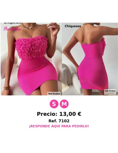 Vestido ajustado sin tirantes con textura