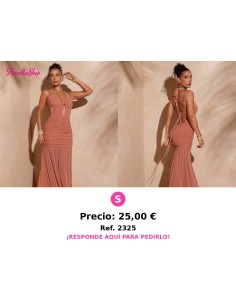 Vestido palo de rosa largo de verano sexy