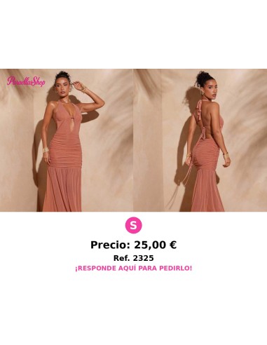 Vestido palo de rosa largo de verano sexy