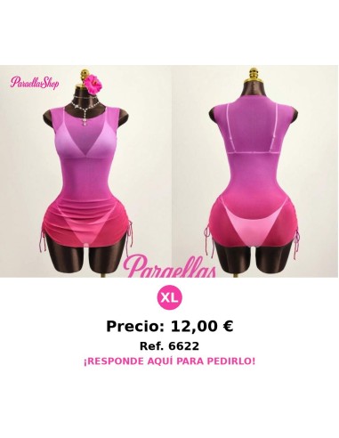 Vestido lenceria multicolor cubierta sin mangas
