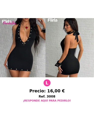 Vestido ajustado con cuello halter y espalda descubierta