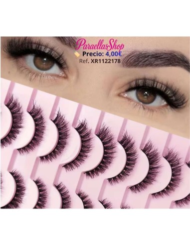 10 Pares de Pestañas Postizas Suaves y Realistas