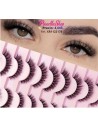10 Pares de Pestañas Postizas Suaves y Realistas