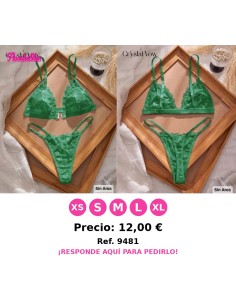 Conjunto de lencería verde c