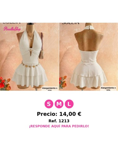 Vestido mini sexy de mujer con decoración de estrella de mar