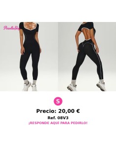 Mono deportivo de manga corta y cuello cuadrado