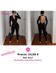 Mono sexy de manga larga ajustado sin espalda