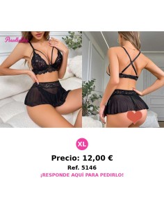 Conjunto de Lencería para Adultos Europeo y Americano, Transparente