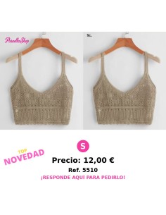 Top de tirantes crop unicolor
