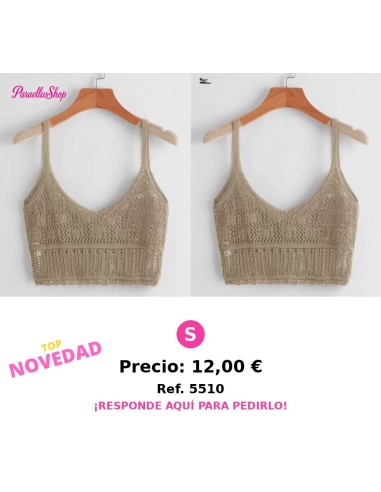 Top de tirantes crop unicolor