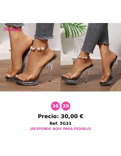 Zapatos de plataforma transparentes de 12 cm