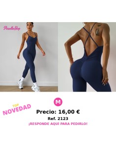 Enterizo negro de yoga fitness sin espalda