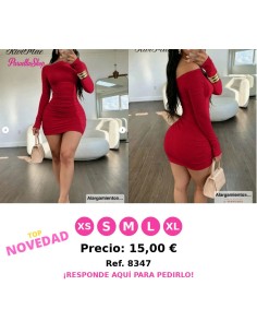 Vestido mini casual de fiesta con pliegues de unicolor