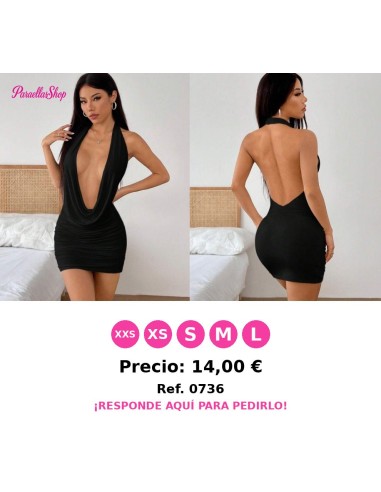 Vestido casual corto de verano para mujer con escote en V